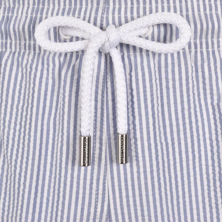Image number 5 for Sandbanks Seersucker Swim Shorts Navy