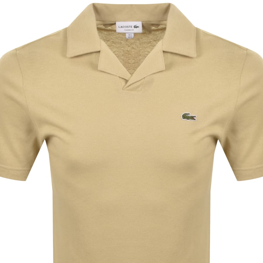 Image number 2 for Lacoste Cotton Linen Polo Beige