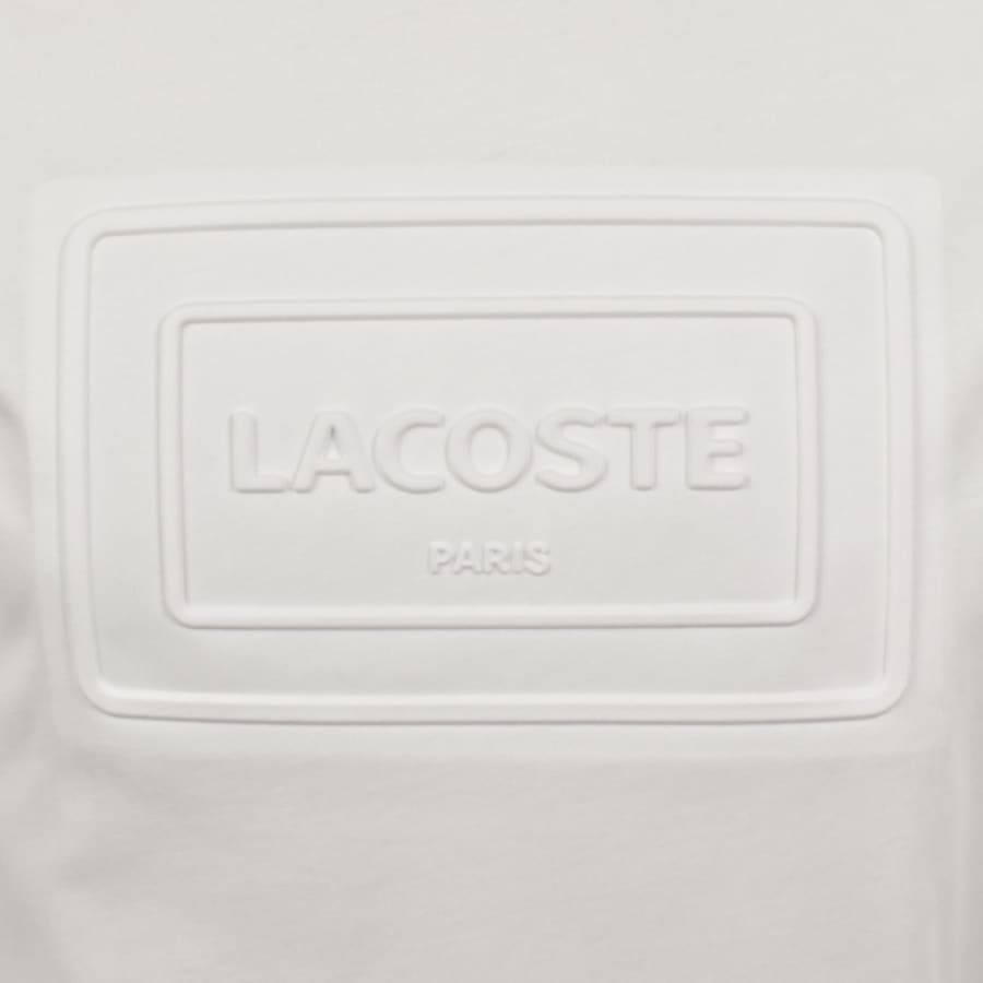 Image number 3 for Lacoste Embossed Logo T Shirt White