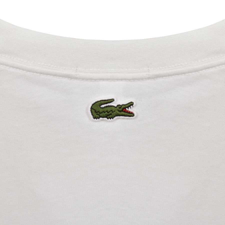 Image number 4 for Lacoste Embossed Logo T Shirt White