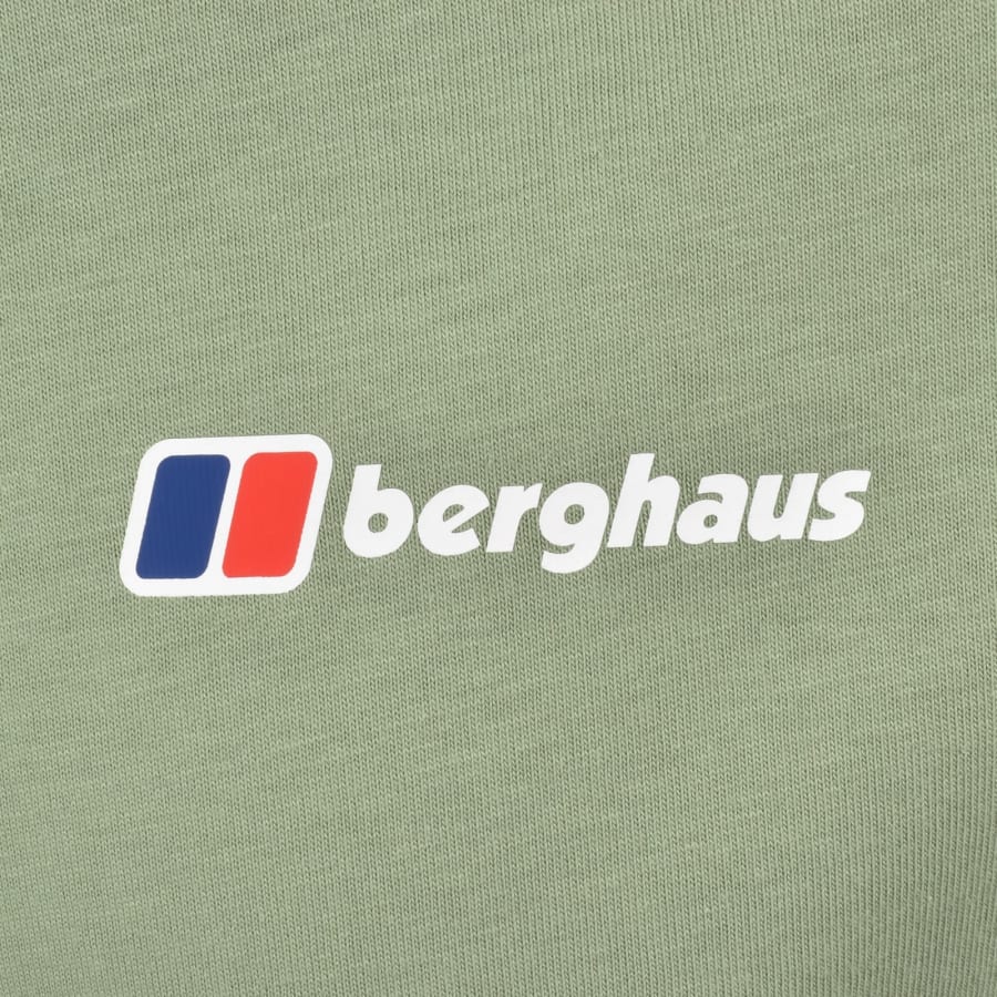 Image number 4 for Berghaus Front And Back Logo T Shirt Green