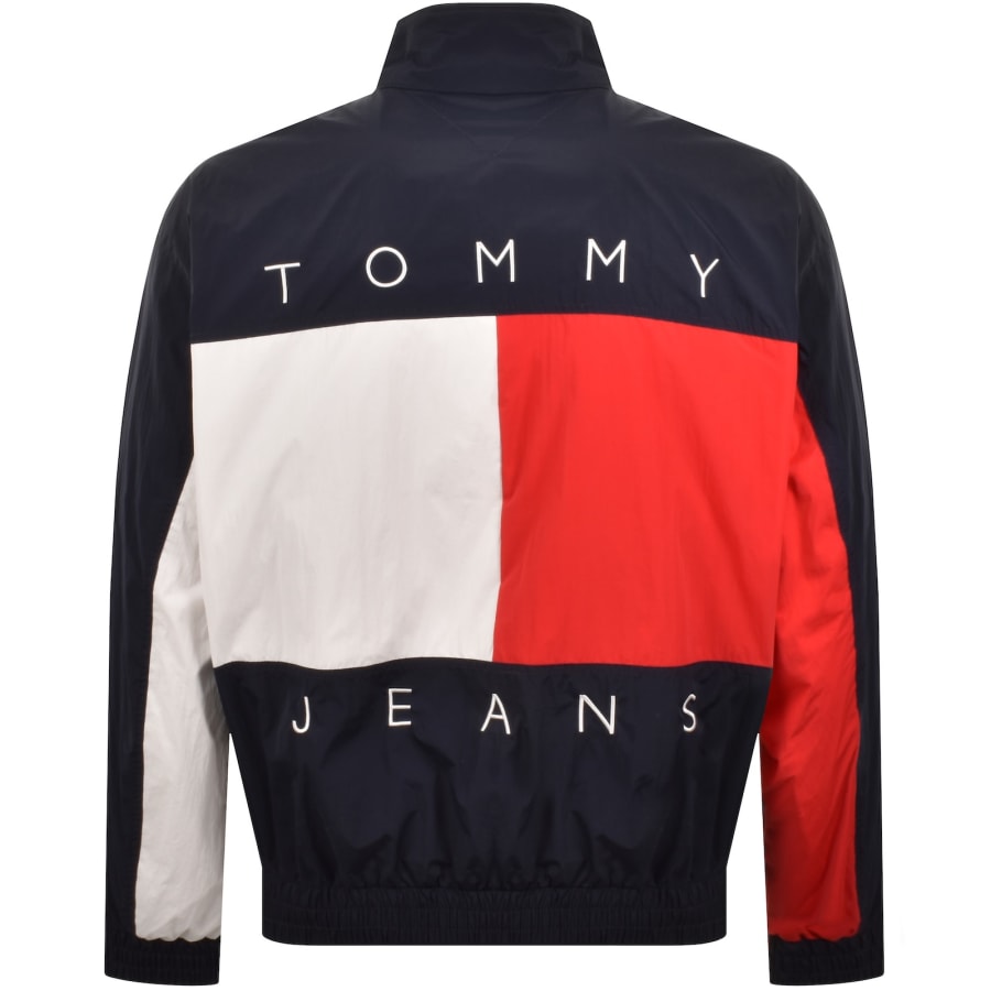 Image number 4 for Tommy Jeans Heritage Flag Jacket Navy