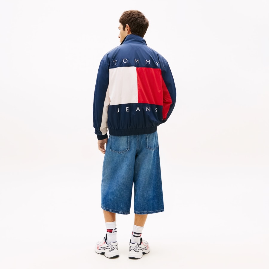 Image number 5 for Tommy Jeans Heritage Flag Jacket Navy