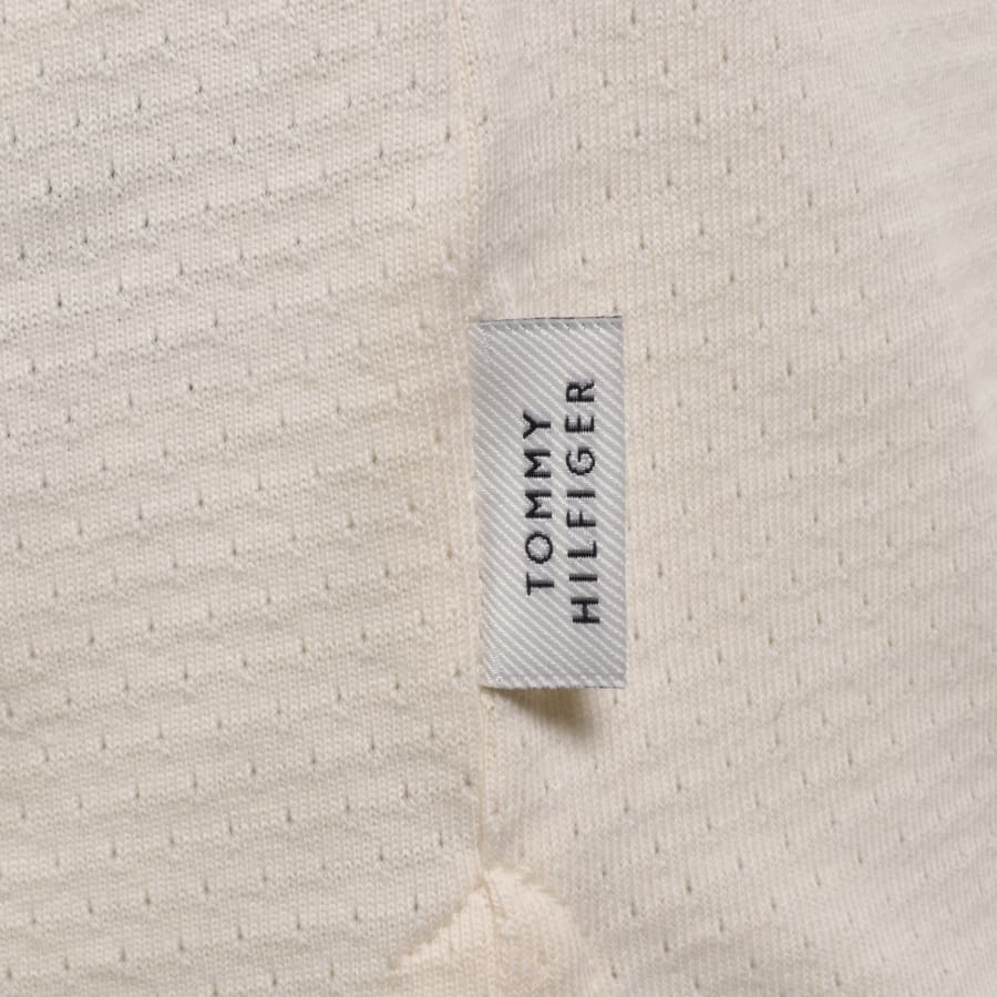 Image number 4 for Tommy Hilfiger Logo Polo T Shirt Cream