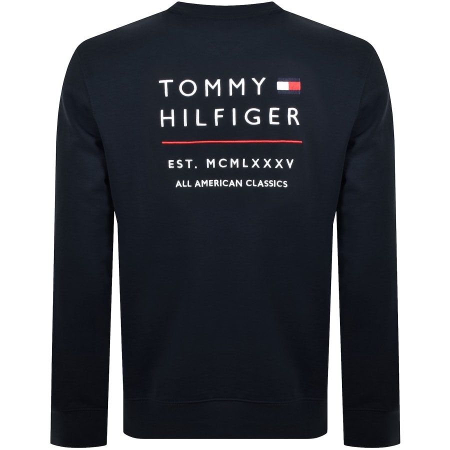 Image number 4 for Tommy Hilfiger Stack Sweatshirt Navy