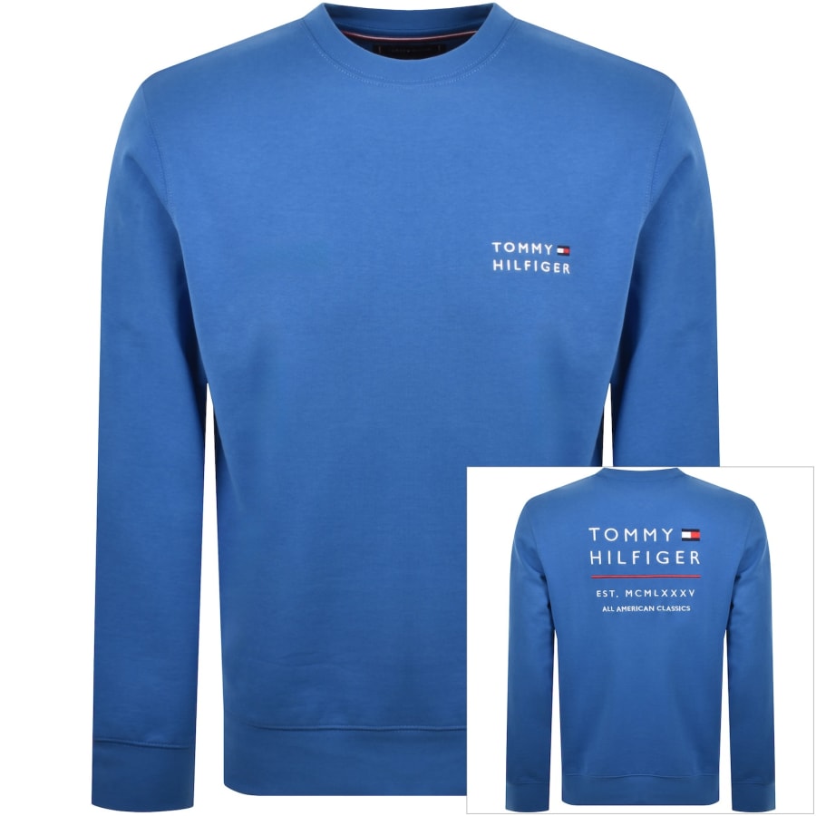 Image number 1 for Tommy Hilfiger Stack Sweatshirt Blue