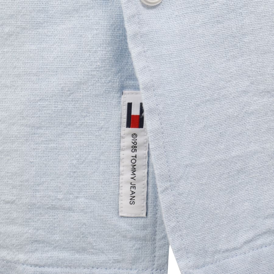 Image number 4 for Tommy Jeans Linen Blend Shirt Blue