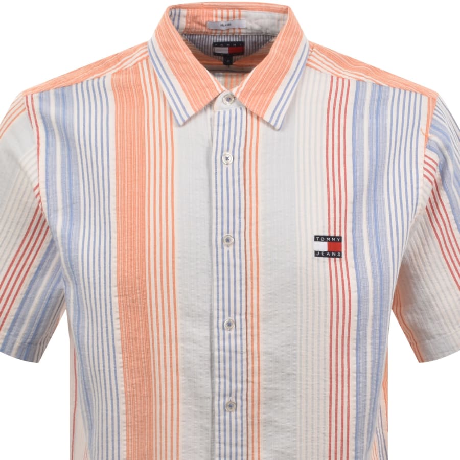 Image number 2 for Tommy Jeans Relaxed Stripe Shirt White