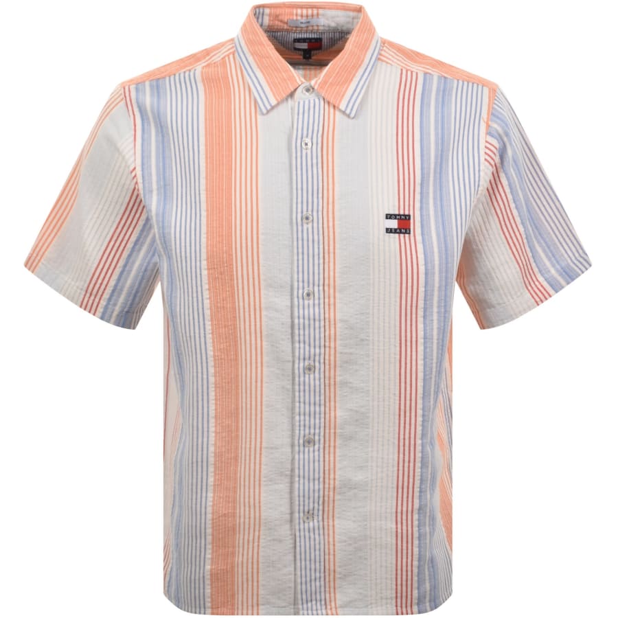 Image number 1 for Tommy Jeans Relaxed Stripe Shirt White