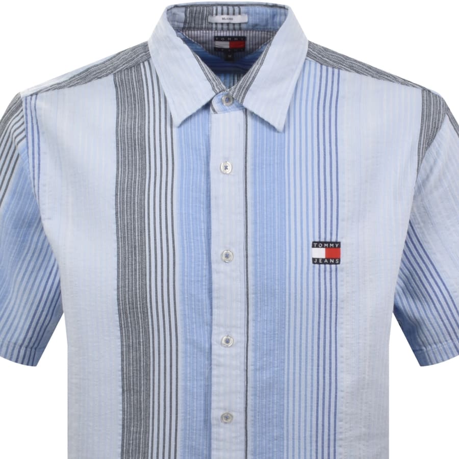 Image number 2 for Tommy Jeans Relaxed Stripe Shirt Blue