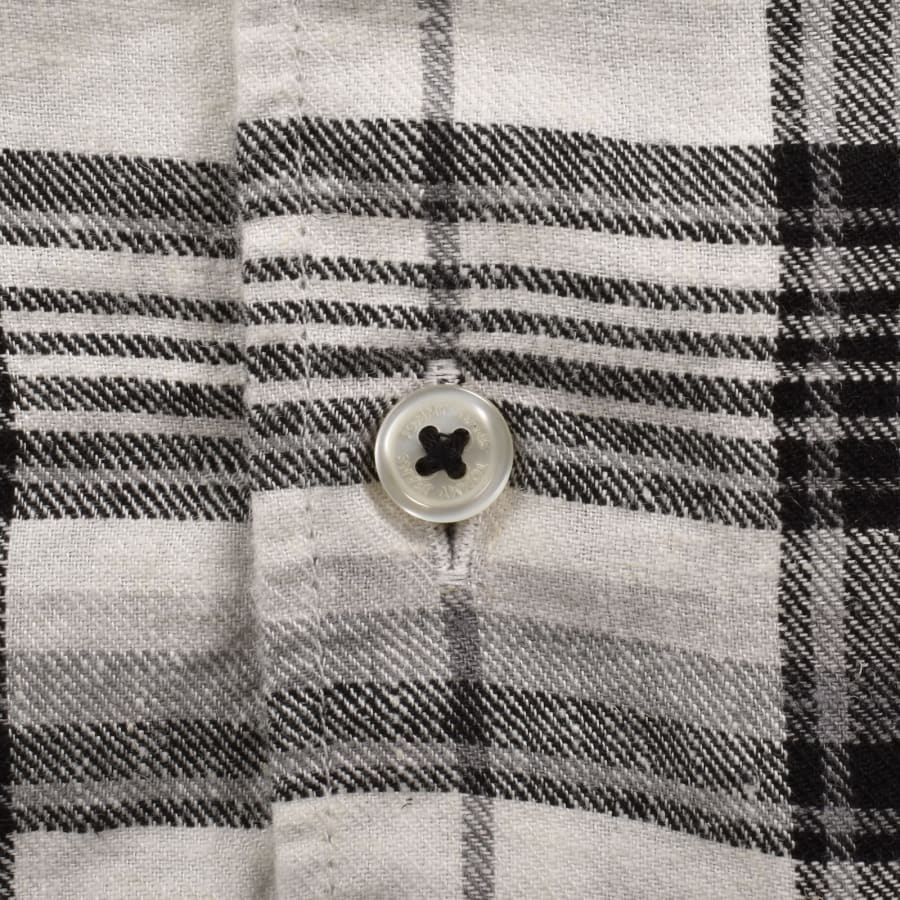 Image number 4 for Tommy Jeans Linen Blend Check Shirt White