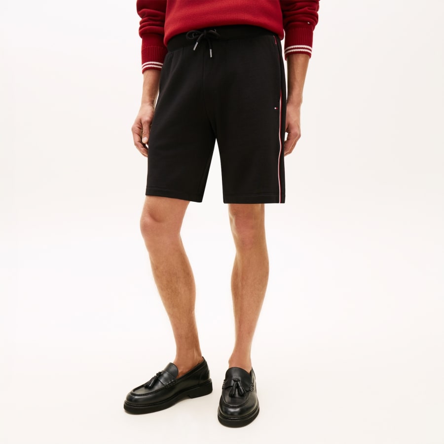 Image number 5 for Tommy Hilfiger Global Stripe Sweat Shorts Black