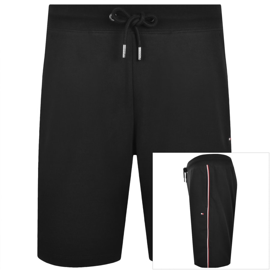 Image number 1 for Tommy Hilfiger Global Stripe Sweat Shorts Black