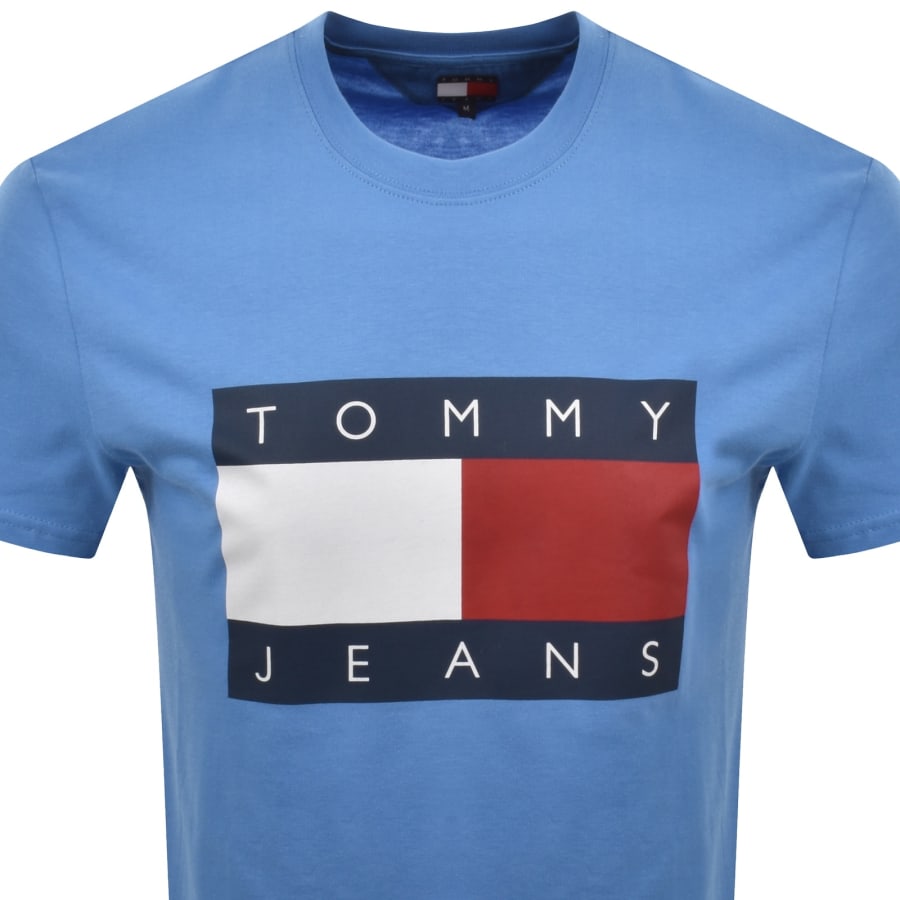 Image number 2 for Tommy Jeans Big Flag T Shirt Blue