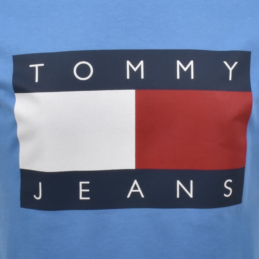 Image number 3 for Tommy Jeans Big Flag T Shirt Blue