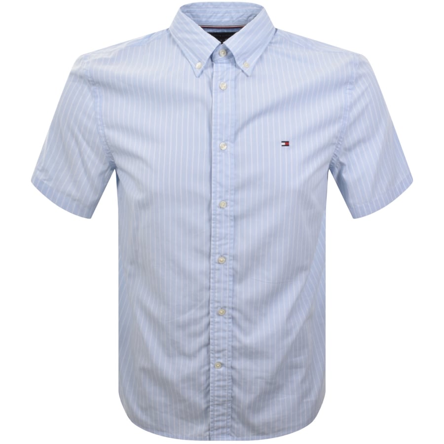 Image number 1 for Tommy Hilfiger Flex Poplin Regular Fit Shirt Blue