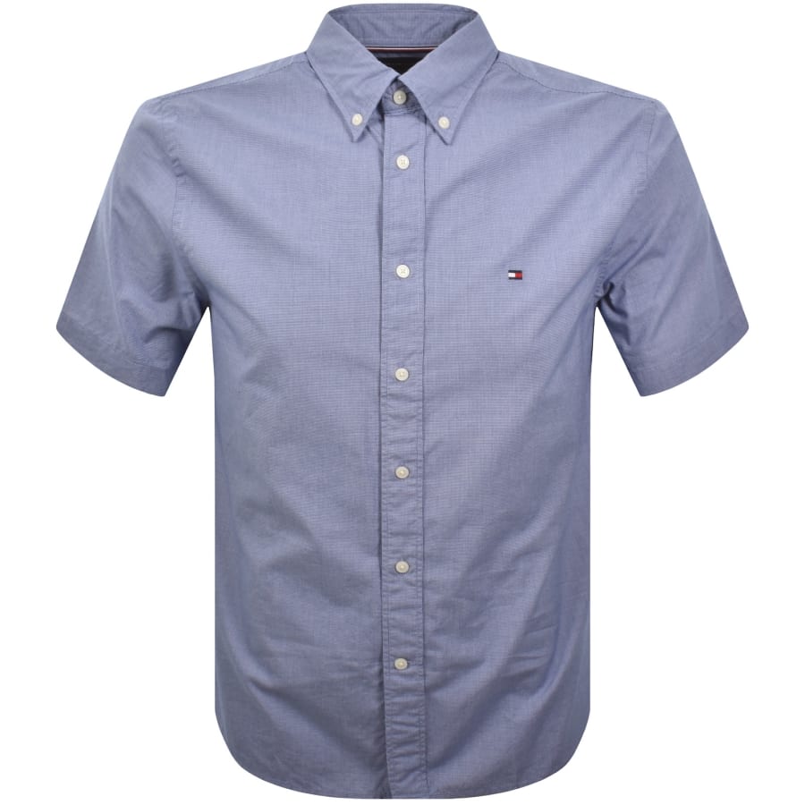 Image number 1 for Tommy Hilfiger Flex Poplin Regular Fit Shirt Blue
