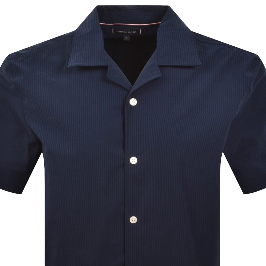 Image number 2 for Tommy Hilfiger Seersucker Shirt Navy
