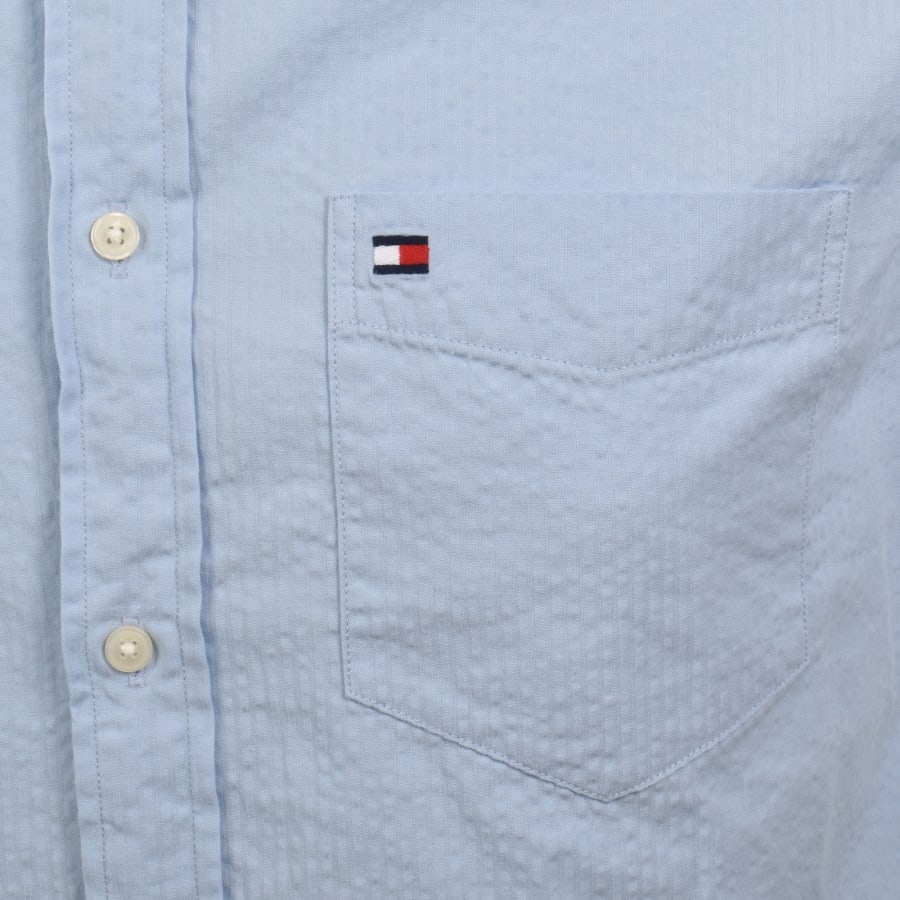 Image number 3 for Tommy Hilfiger Short Sleeved Stripe Shirt Blue