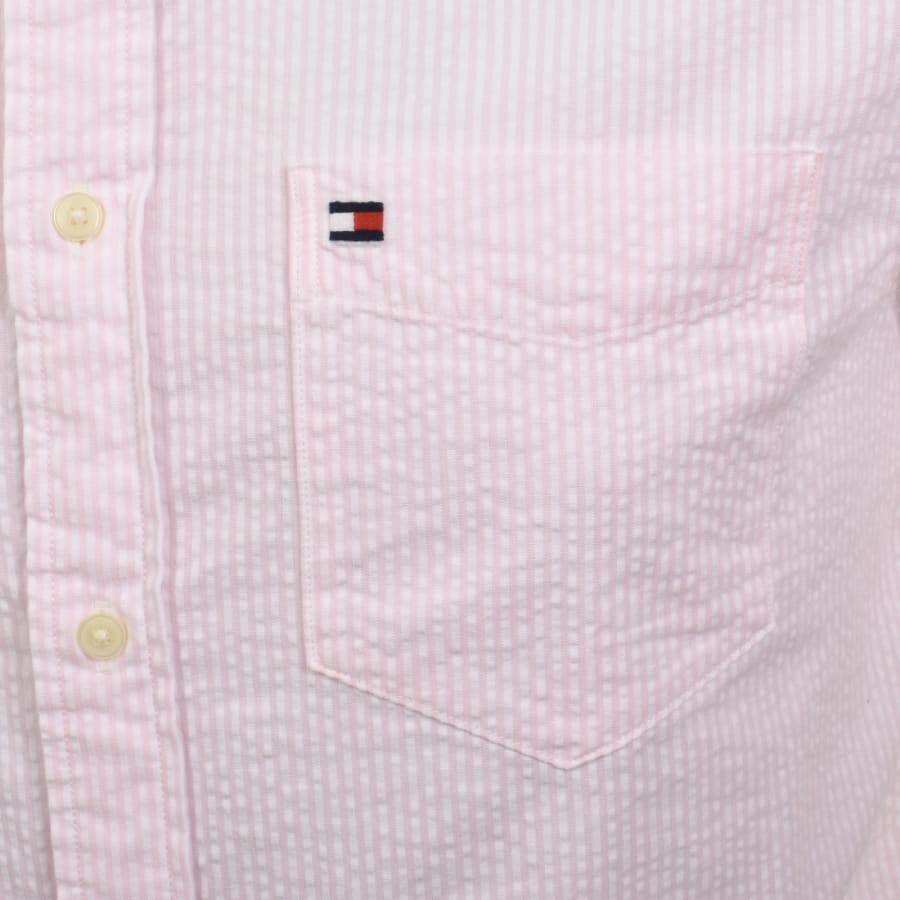 Image number 3 for Tommy Hilfiger Short Sleeved Stripe Shirt Pink