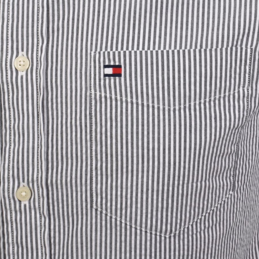 Image number 3 for Tommy Hilfiger Short Sleeved Stripe Shirt Navy