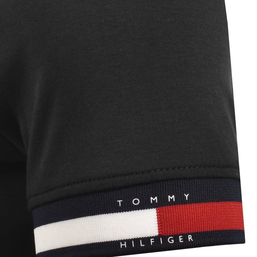 Image number 4 for Tommy Hilfiger Logo Polo T Shirt Black