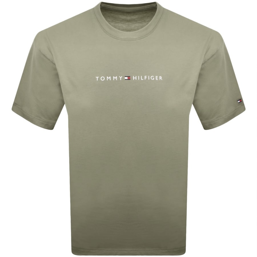 Image number 1 for Tommy Hilfiger Logo T Shirt Green