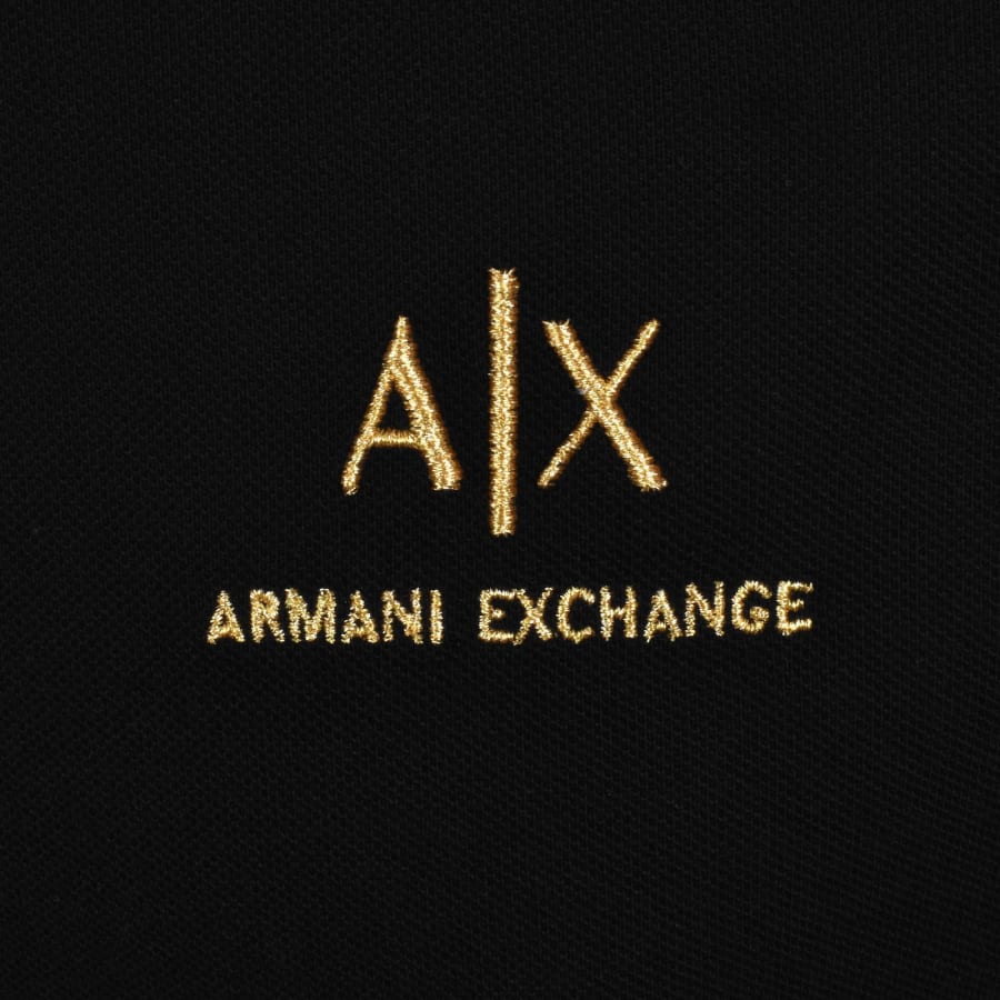 Image number 3 for Armani Exchange Polo T Shirt Black