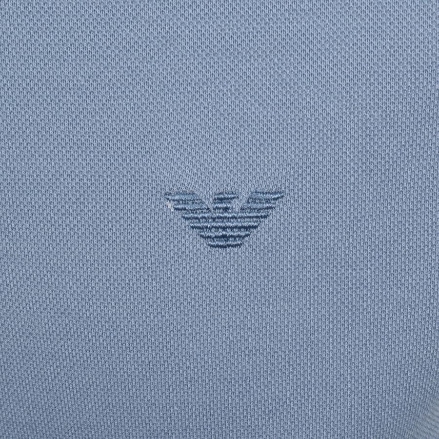 Image number 3 for Emporio Armani Short Sleeved Polo T Shirt Blue