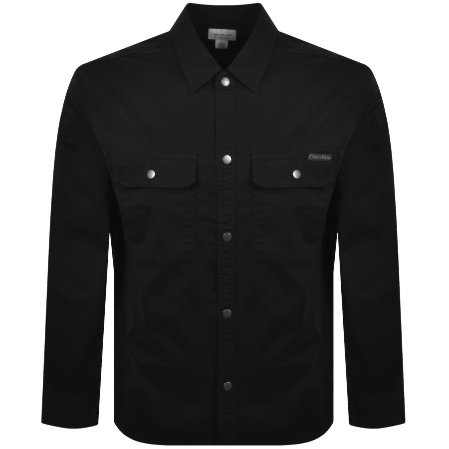 Image number 1 for Calvin Klein Jeans Utility Relaxed Overshirt Black