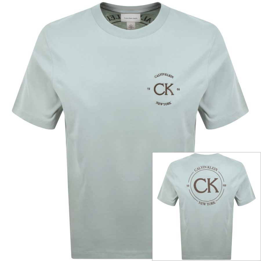 Image number 1 for Calvin Klein Jeans Graphic T Shirt Green