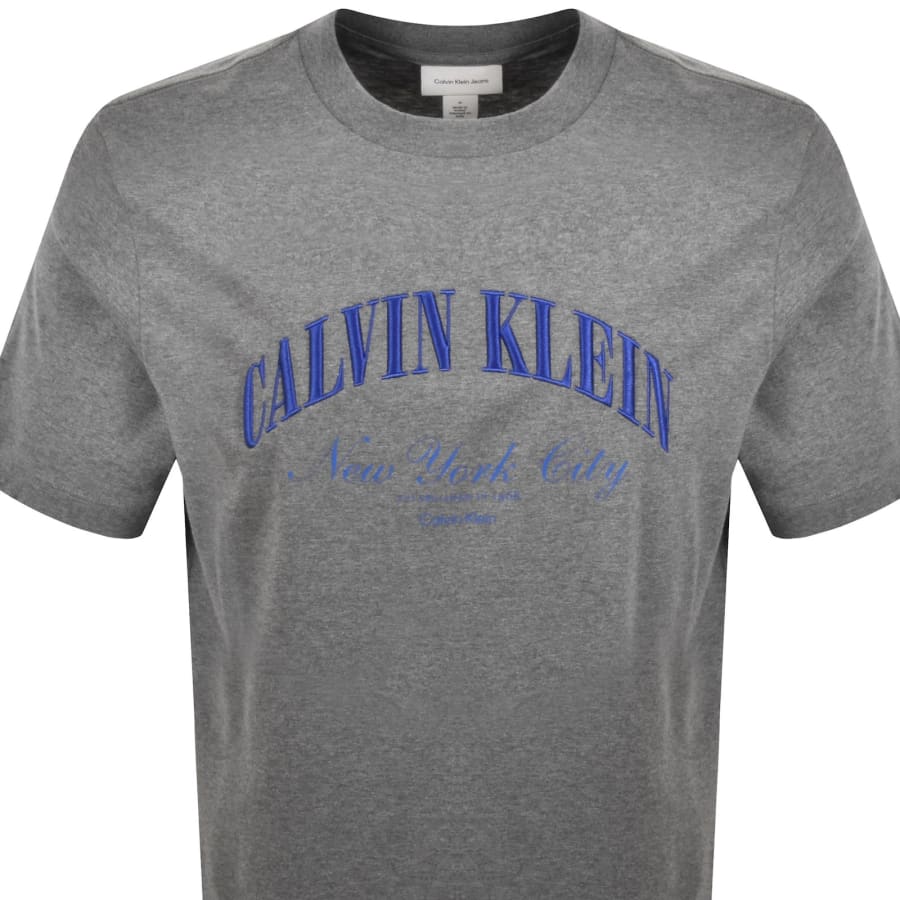 Image number 2 for Calvin Klein Logo T Shirt Grey