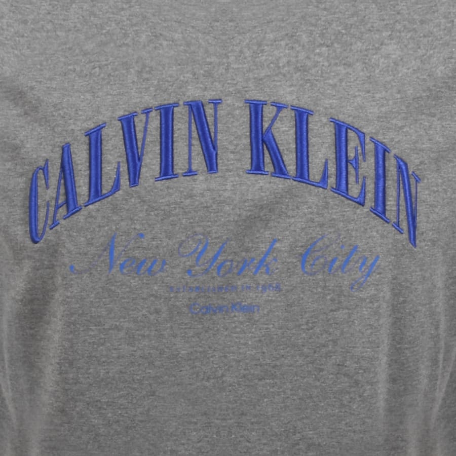 Image number 3 for Calvin Klein Logo T Shirt Grey