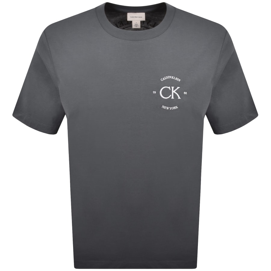 Image number 2 for Calvin Klein Jeans Graphic T Shirt Grey