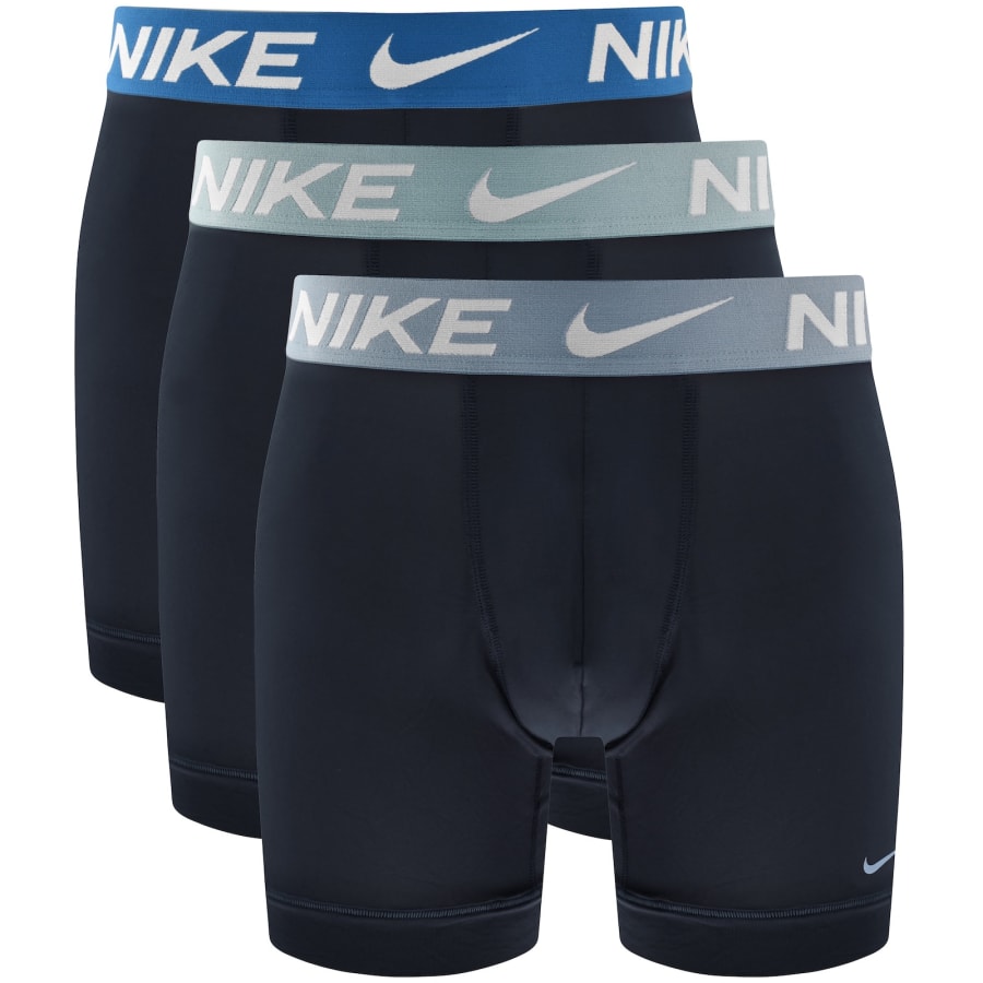 Image number 1 for Nike Essential Micro 3 Pack Boxer Briefs Navy