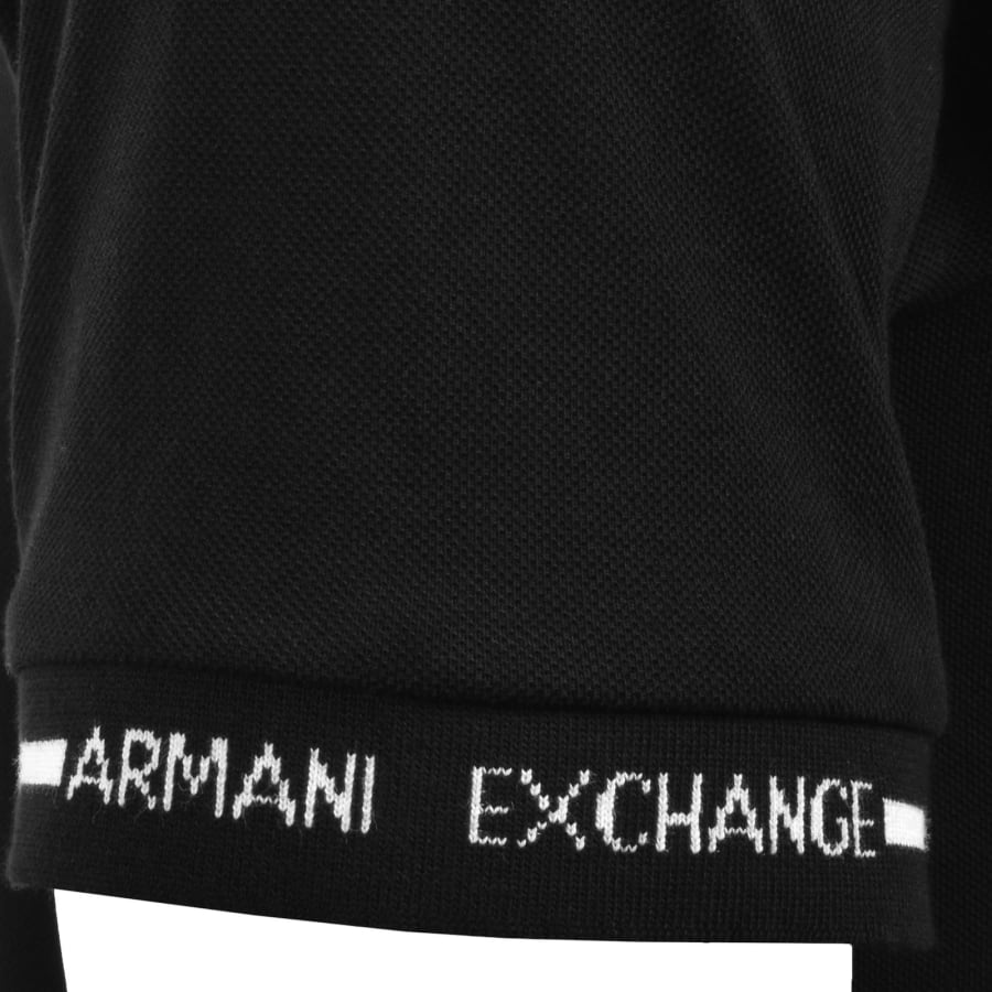 Image number 4 for Armani Exchange Pique T Shirt Black
