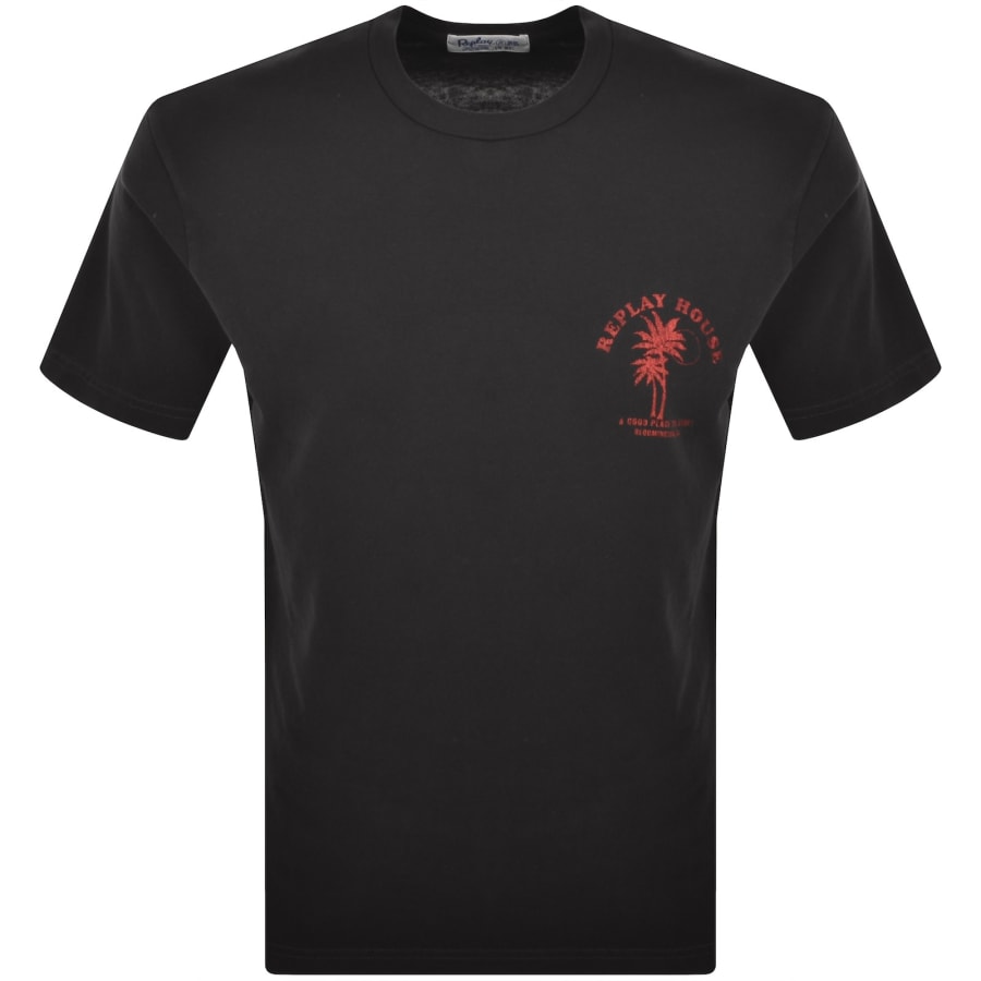 Image number 1 for Replay Graphic T Shirt Black
