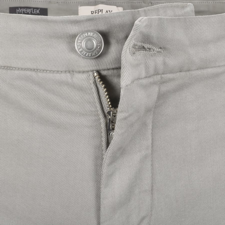 Image number 5 for Replay Benni Regular Fit Denim Shorts Grey
