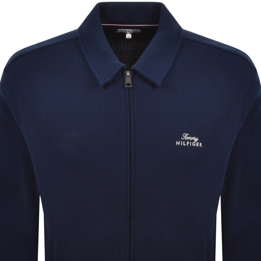 Image number 2 for Tommy Hilfiger Summer Texture Sweatshirt Navy