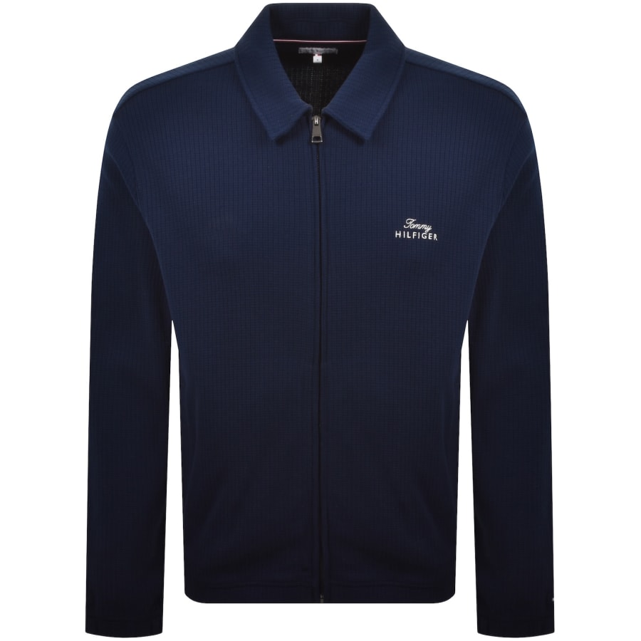 Image number 1 for Tommy Hilfiger Summer Texture Sweatshirt Navy