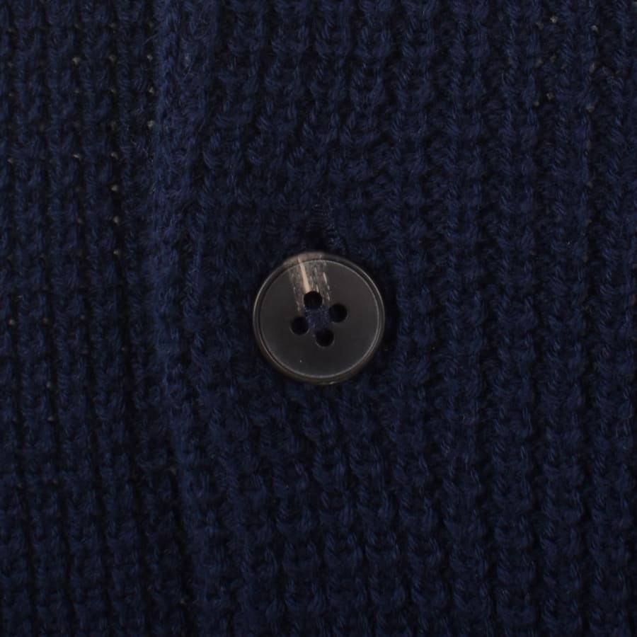 Image number 4 for Tommy Hilfiger Waffle Rugby Polo T Shirt Navy