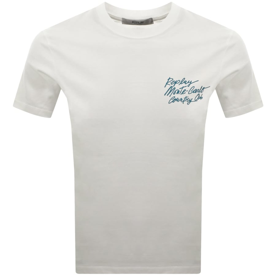 Image number 2 for Replay Graphic T Shirt Off White