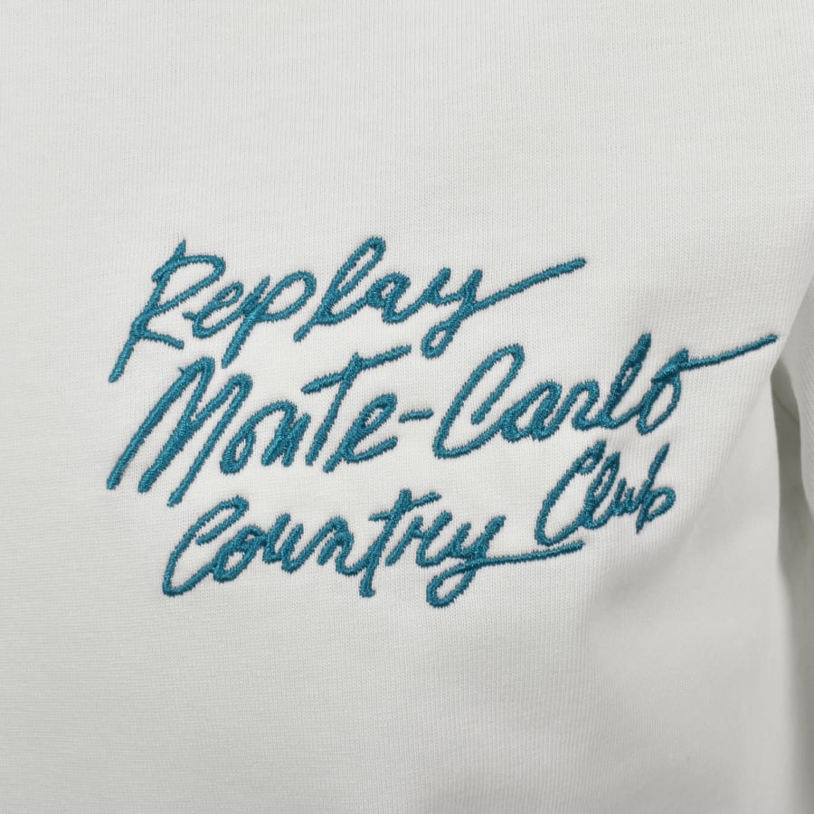 Image number 4 for Replay Graphic T Shirt Off White