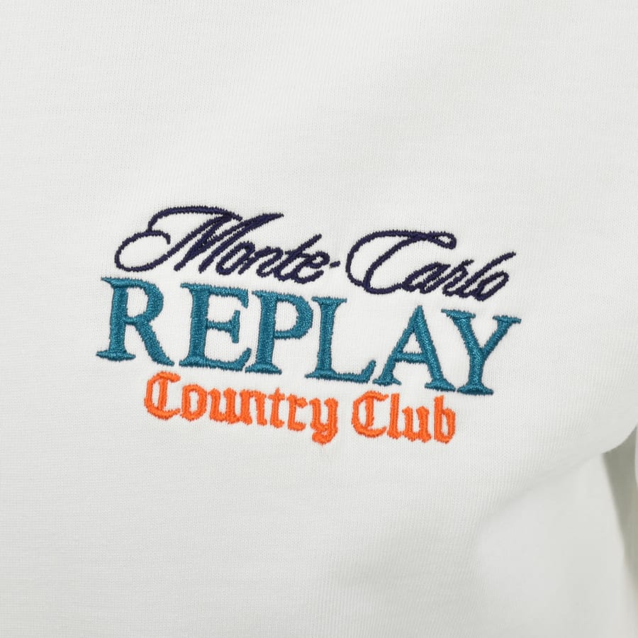 Image number 4 for Replay Graphic T Shirt Off White
