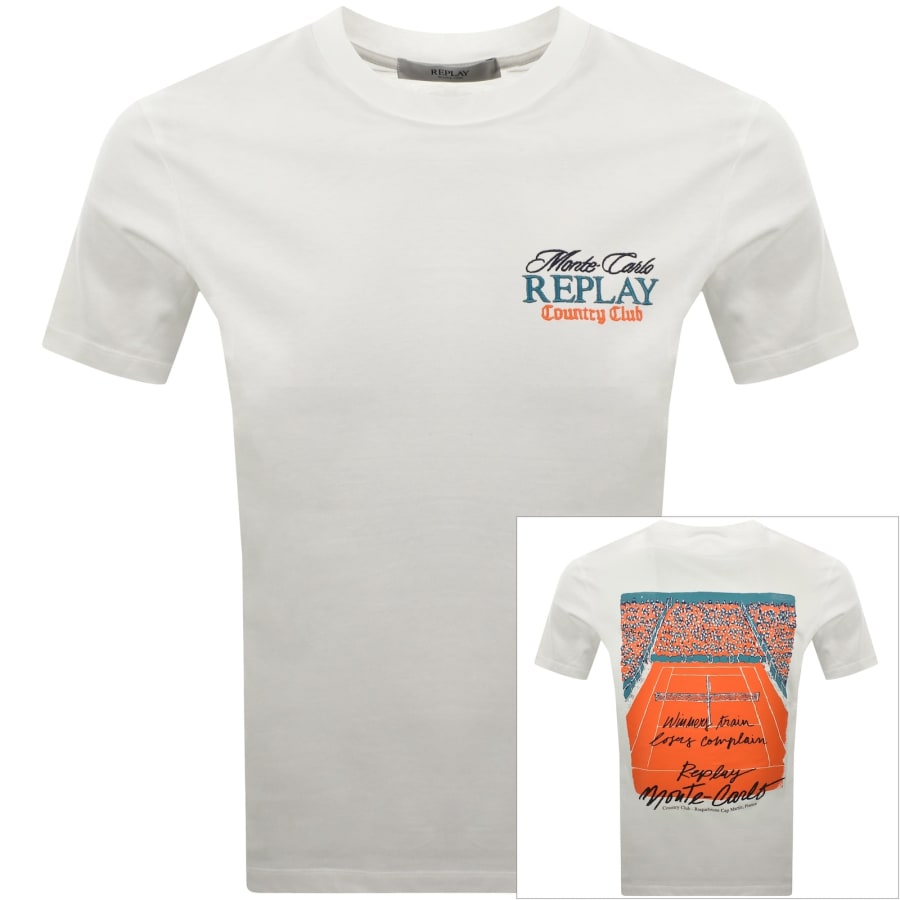 Image number 1 for Replay Graphic T Shirt Off White