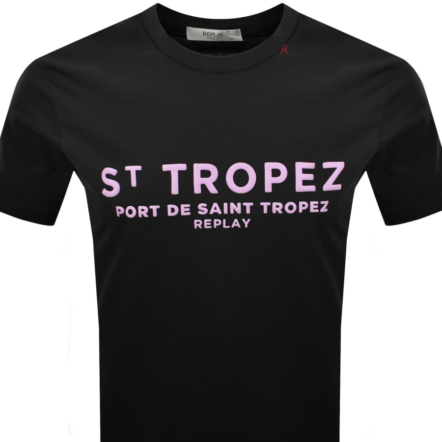 Image number 2 for Replay Graphic T Shirt Black