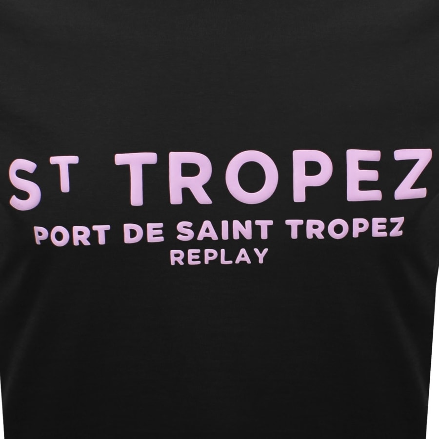 Image number 3 for Replay Graphic T Shirt Black