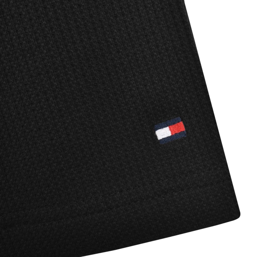 Image number 4 for Tommy Hilfiger Waffle Polo T Shirt Black