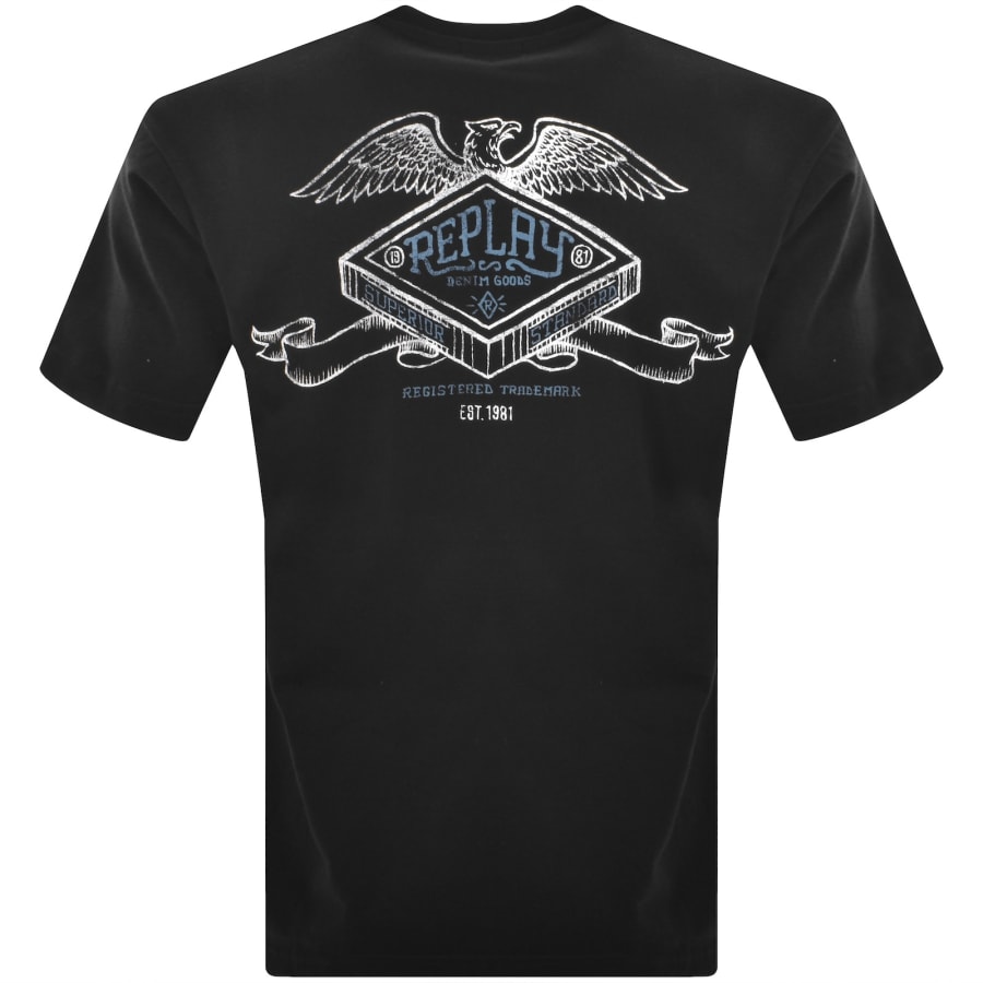 Image number 5 for Replay Graphic T Shirt Black