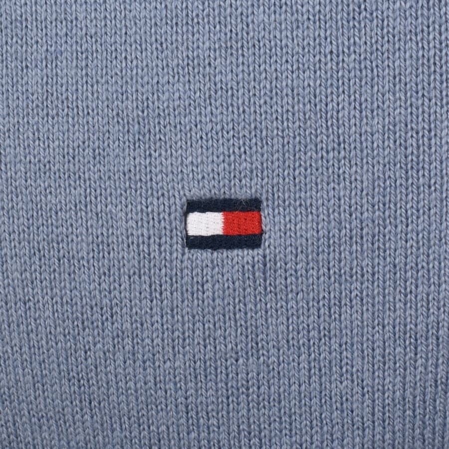 Image number 3 for Tommy Hilfiger Cashmere Polo Jumper Blue